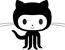 The GitHub Octocat - Small, Black, and White